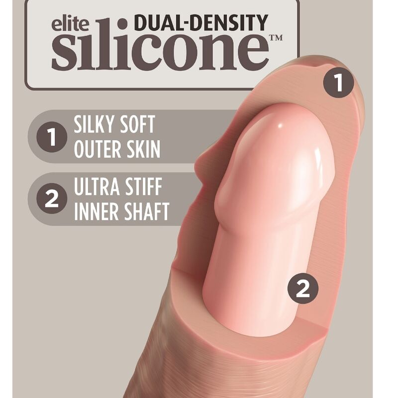 King cock elite - dildo realistico in silicone 17,8 cm-2