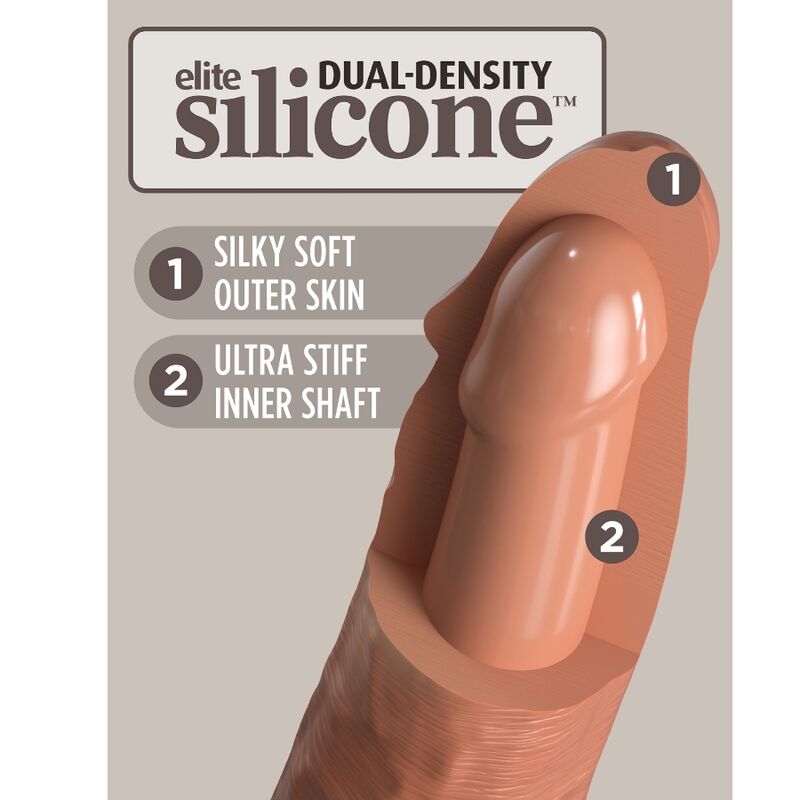 King cock elite - dildo realistico in silicone 20,3 cm candy-3