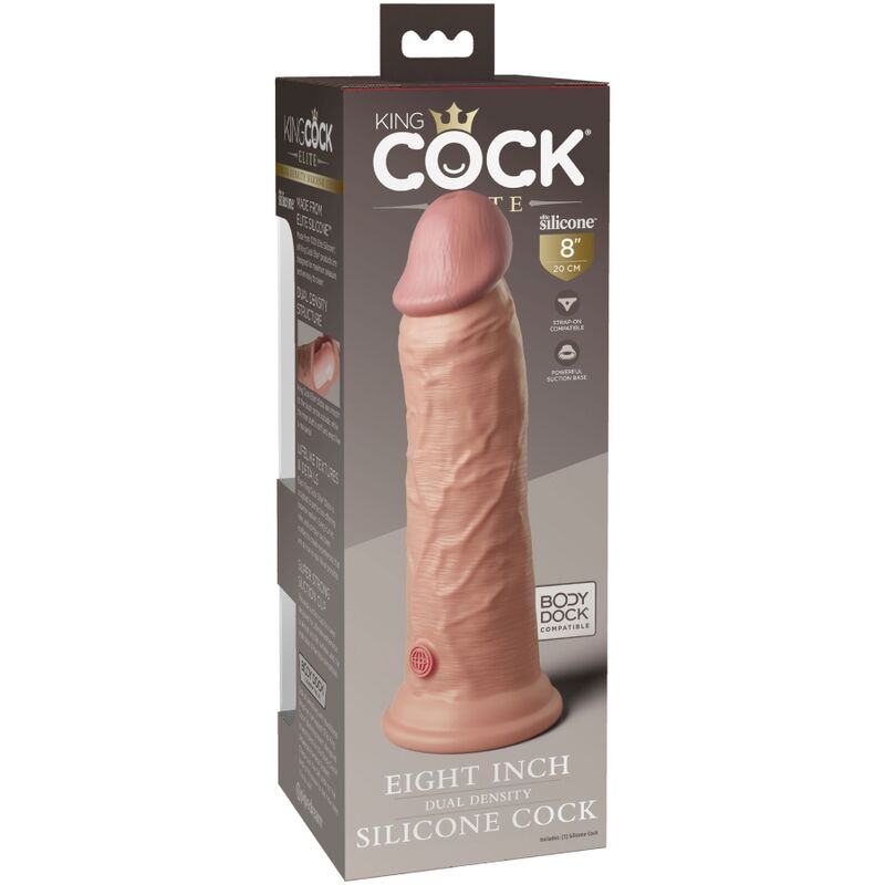King cock elite - dildo realistico in silicone 20,3 cm-5