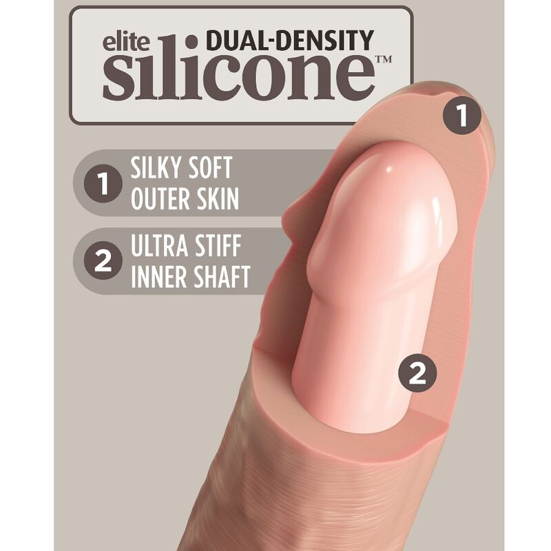 King cock elite - dildo realistico in silicone 20,3 cm-3