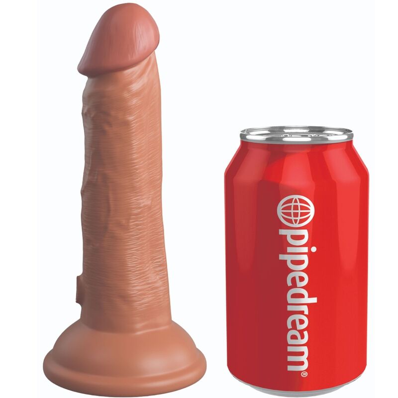 King cock elite - dildo vibrante realistico e silicone 15.2 cm candy