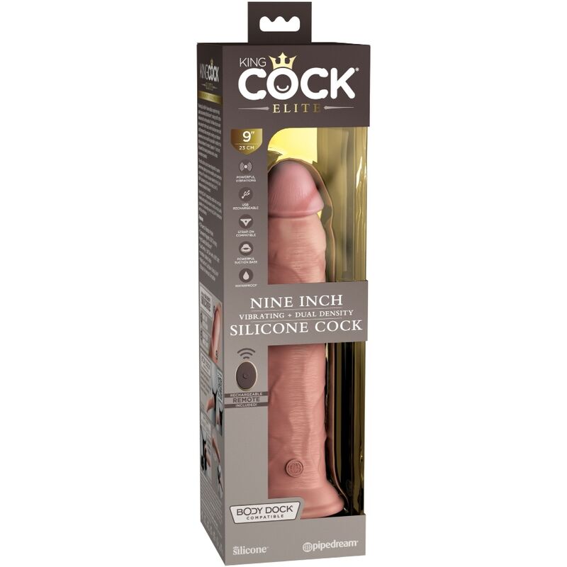 King cock elite - vibratore realistico e dildo in silicone telecomando 23 cm-6