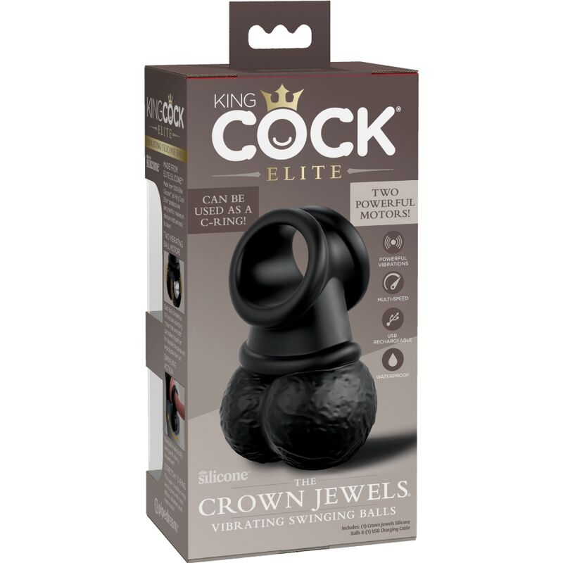 King cock elite - anello vibrante per testicoli in silicone-7