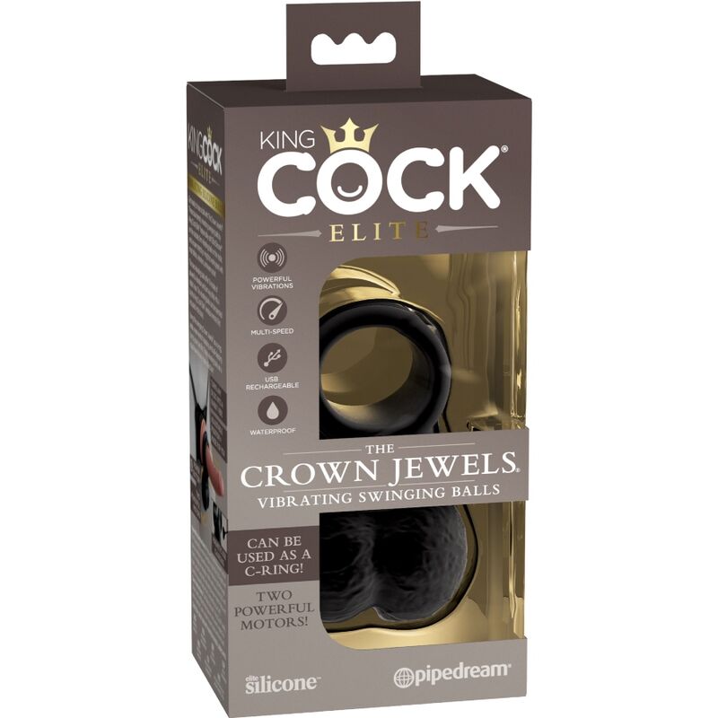 King cock elite - anello vibrante per testicoli in silicone-8