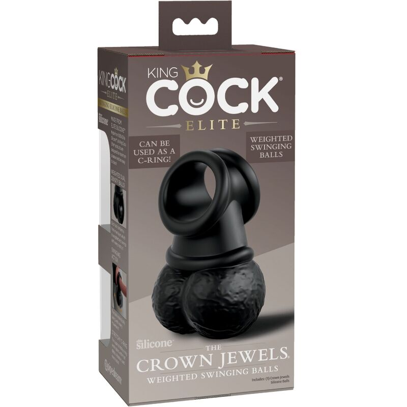 King cock elite - anello con testicoli in silicone-7
