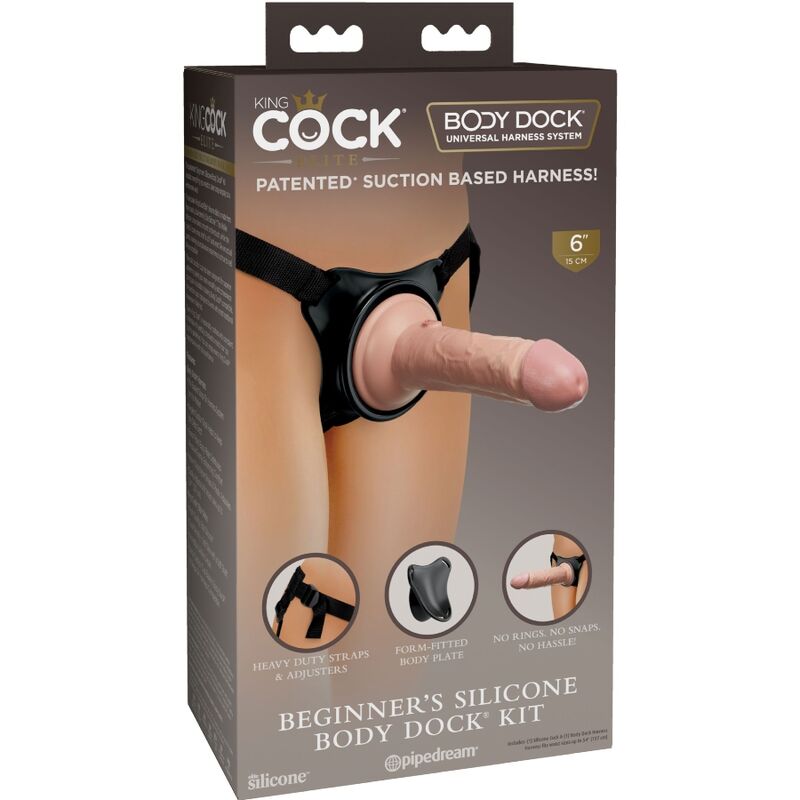 King cock elite - imbragatura regolabile per principianti con dildo 15,2 cm-10