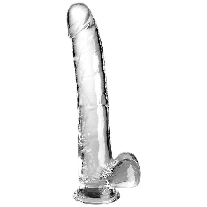King cock clear - dildo con testicoli 24,8 cm trasparente