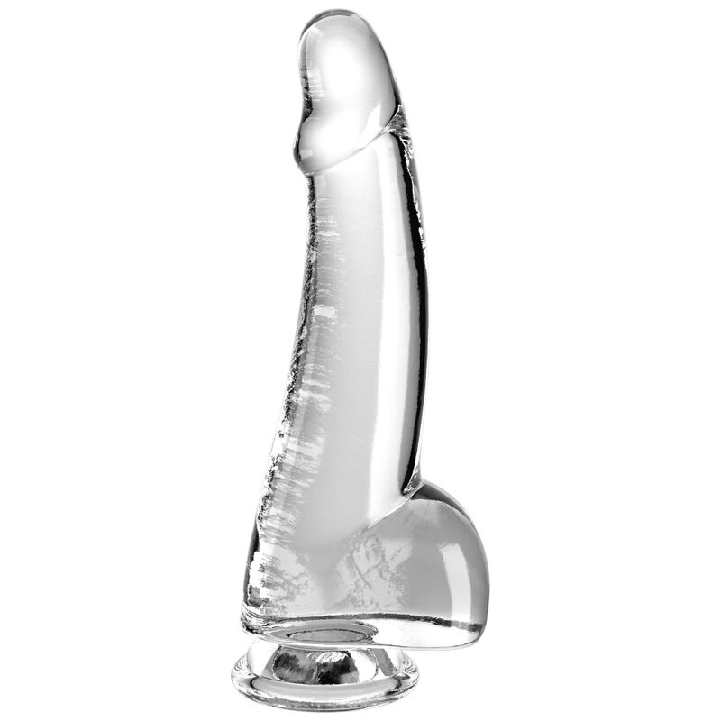 King cock clear - dildo con testicoli 15,2 cm trasparente