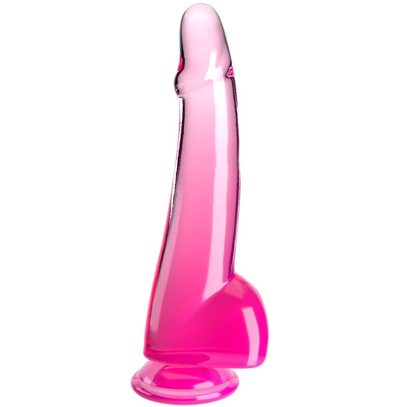 King cock clear - dildo con testicoli 19 cm rosa
