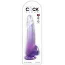 King cock clear - dildo con testicoli 19 cm viola-1