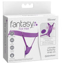 Fantasy for her - pettorina con farfalla vibrante, ricaricabile e telecomando viola-4