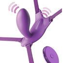 Fantasy for her - pettorina g-spot butterfly con vibratore, ricaricabile e telecomando viola-1