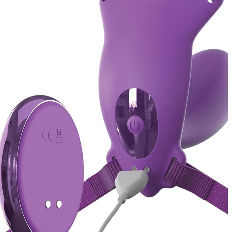 Fantasy for her - pettorina g-spot butterfly con vibratore, ricaricabile e telecomando viola-2