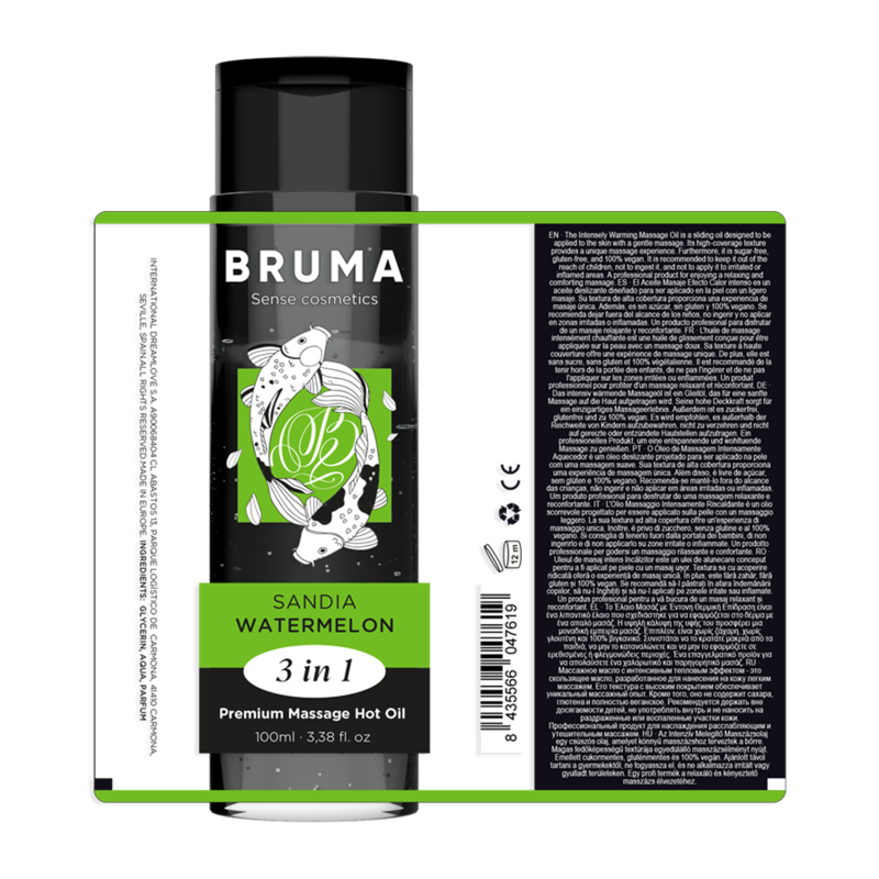 Bruma - olio da massaggio premium effetto calore sapore anguria 3 in 1-5