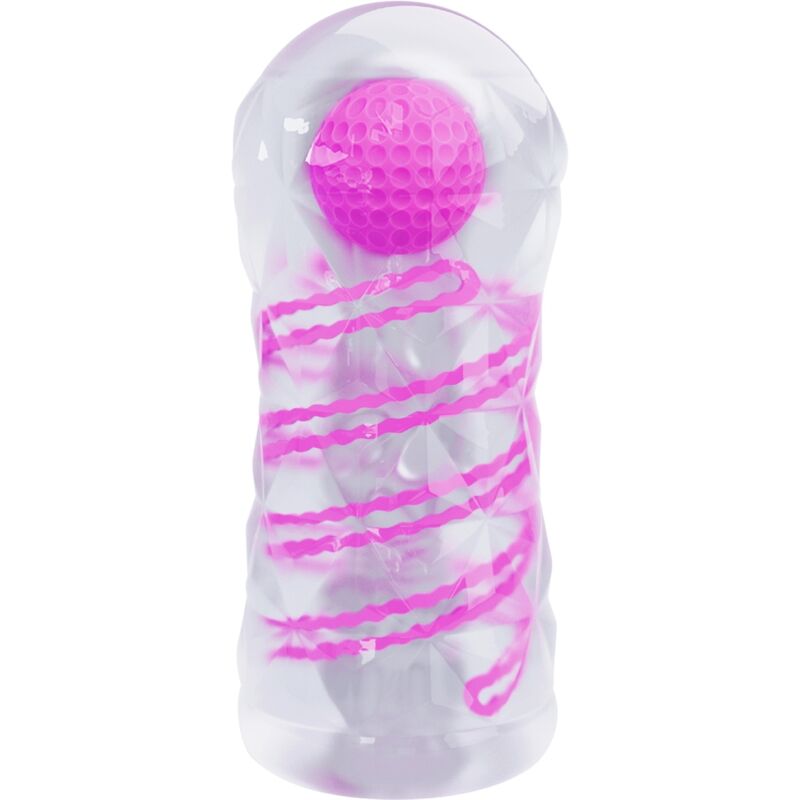 Pretty love - masturbador masculino fantasy espiral interna y bolas transparente-1