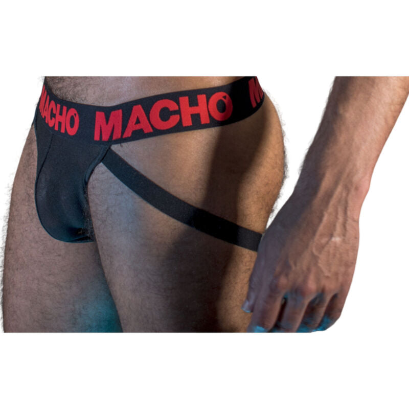 Macho - mx26x2 jock nero/rosso l-1