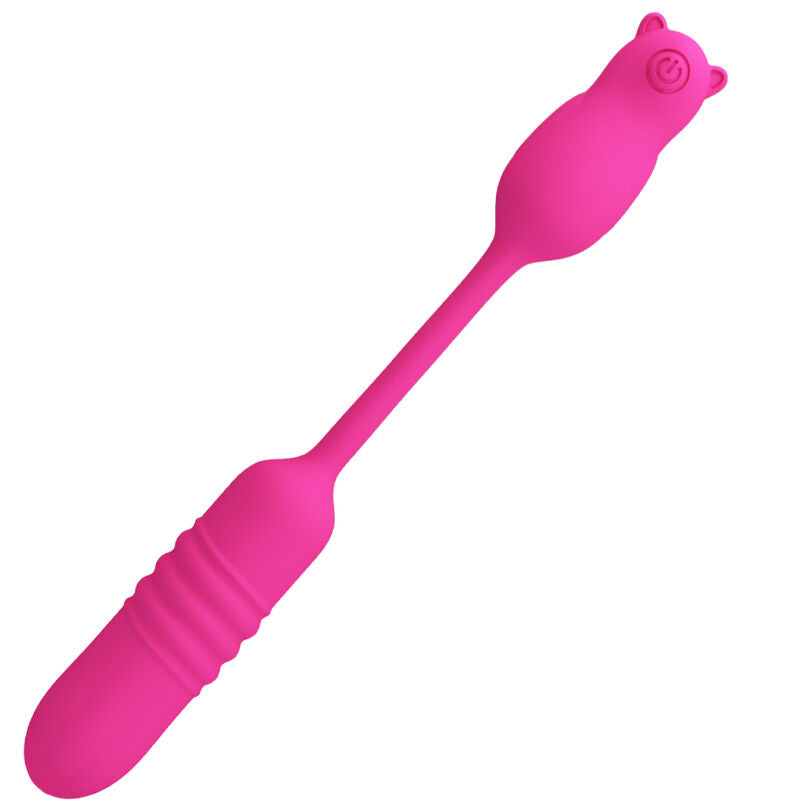 Pretty love - proiettore vibrante in silicone rosa-1