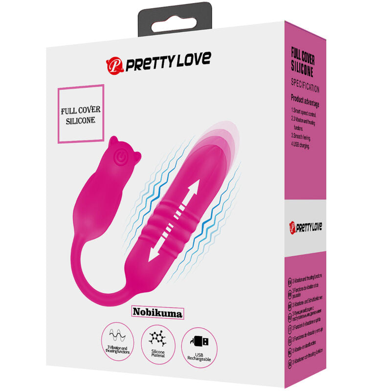 Pretty love - proiettore vibrante in silicone rosa-7