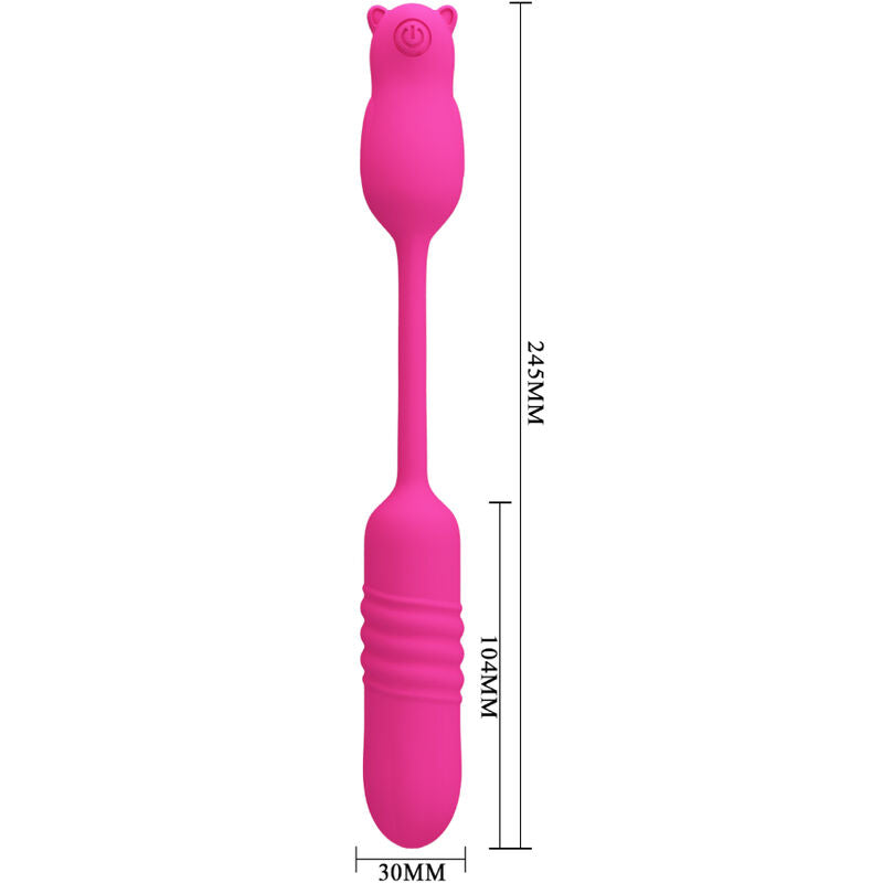 Pretty love - proiettore vibrante in silicone rosa-6