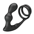 Pretty love - anello per pene marshall con plug anale vibrante con telecomando-2