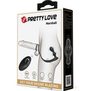 Pretty love - anello per pene marshall con plug anale vibrante con telecomando-8