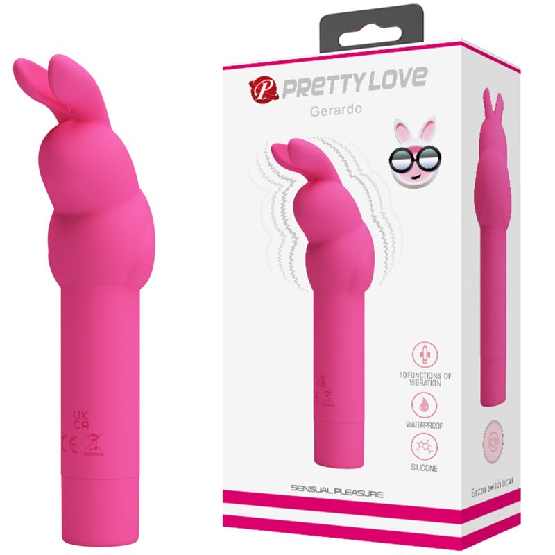 Pretty love - vibratore in silicone coniglio gerardo fuschia-5