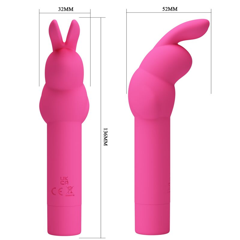 Pretty love - vibratore in silicone coniglio gerardo fuschia-6