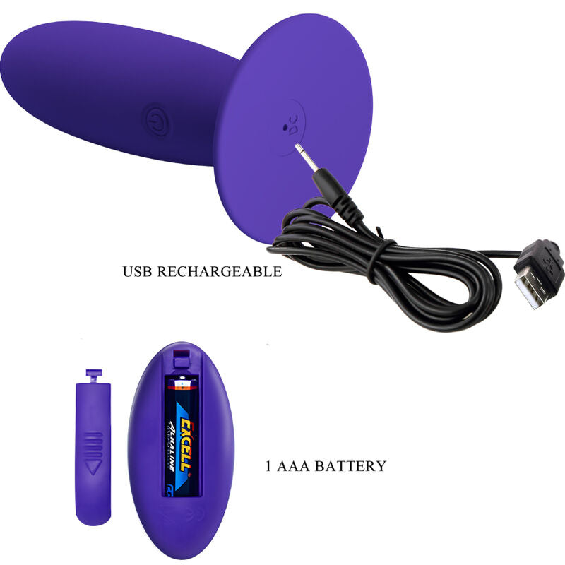 Pretty love - youth plug vibratore anale telecomando violetto-4