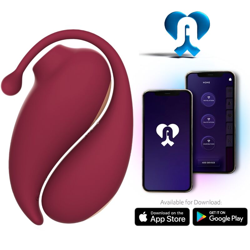 Adrien lastic - ventosa clitoride ispirazione + uovo vibrante rosso - app gratuita