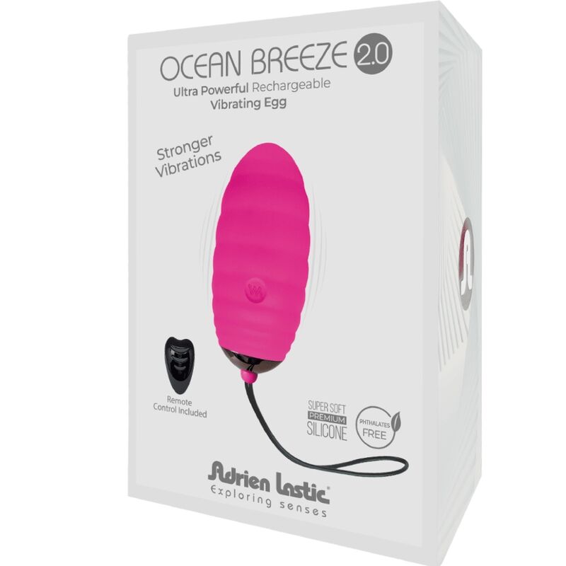 Adrien lastic - ocean breeze 2.0 uovo vibrante ricaricabile telecomando rosa-3