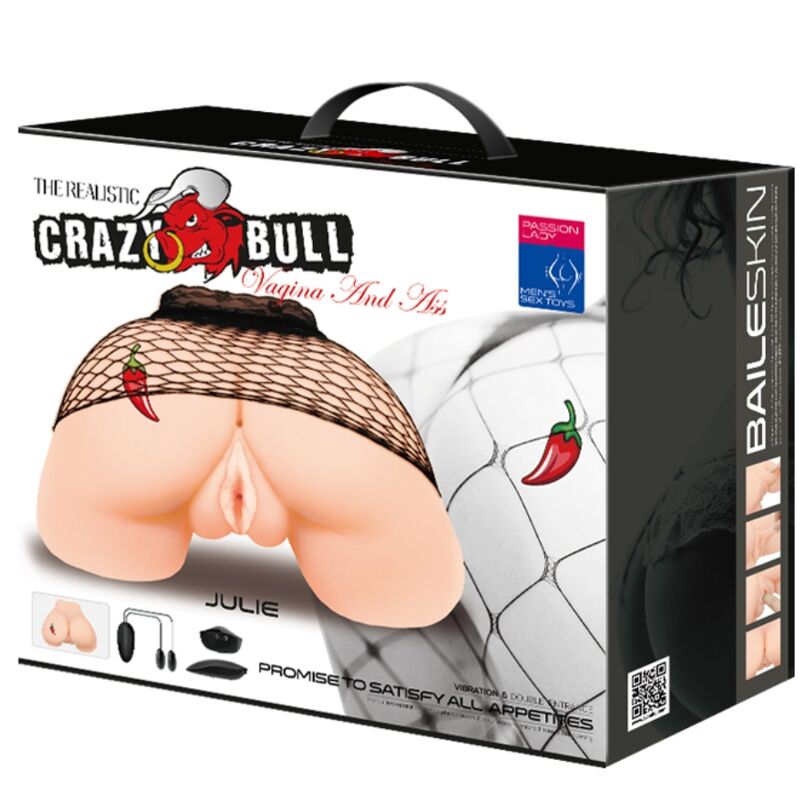 Crazy bull - vagina e ano con rete realistica con vibrazione-10