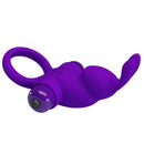 Pretty love - anello vibratore i coniglio per pene viola-4