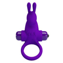 Pretty love - anello vibratore i coniglio per pene viola