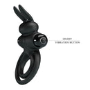 Pretty love - anello vibrator iii rabbit per pene nero-6