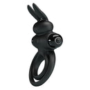 Pretty love - anello vibrator iii rabbit per pene nero-2