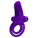 Pretty love - anello vibrante per pene viola-3