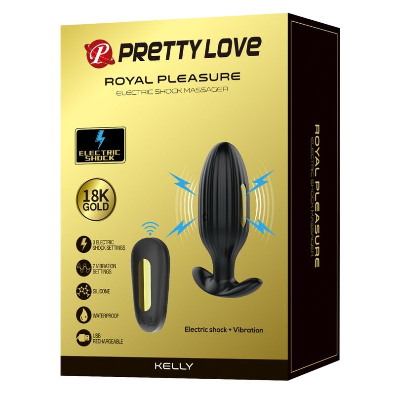 Pretty love - vibratore anale ricaricabile kelly plug nero-10