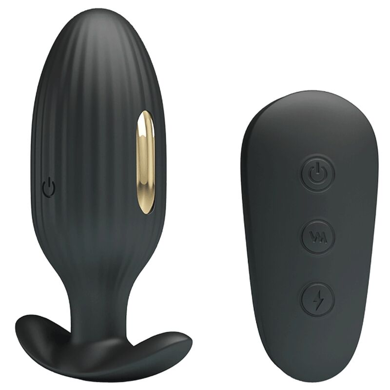 Pretty love - vibratore anale ricaricabile kelly plug nero-1