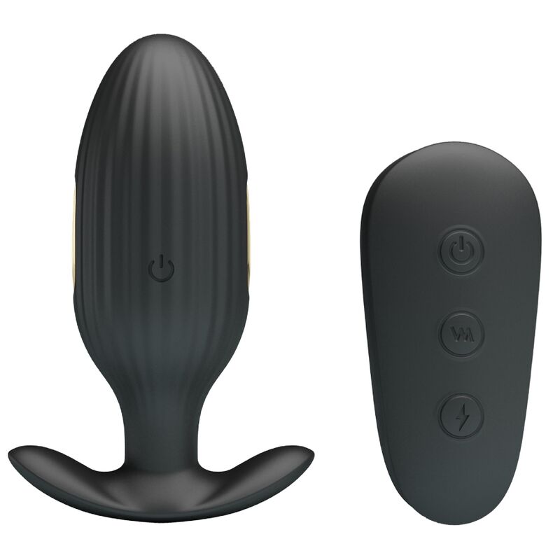 Pretty love - vibratore anale ricaricabile kelly plug nero-3