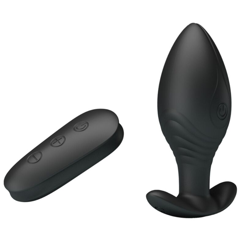 Pretty love - vibratore ricaricabile plug anale regina nero-2