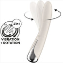 Satisfyer - vibratore rotatore spinning vibe 1 g-spot beige-5