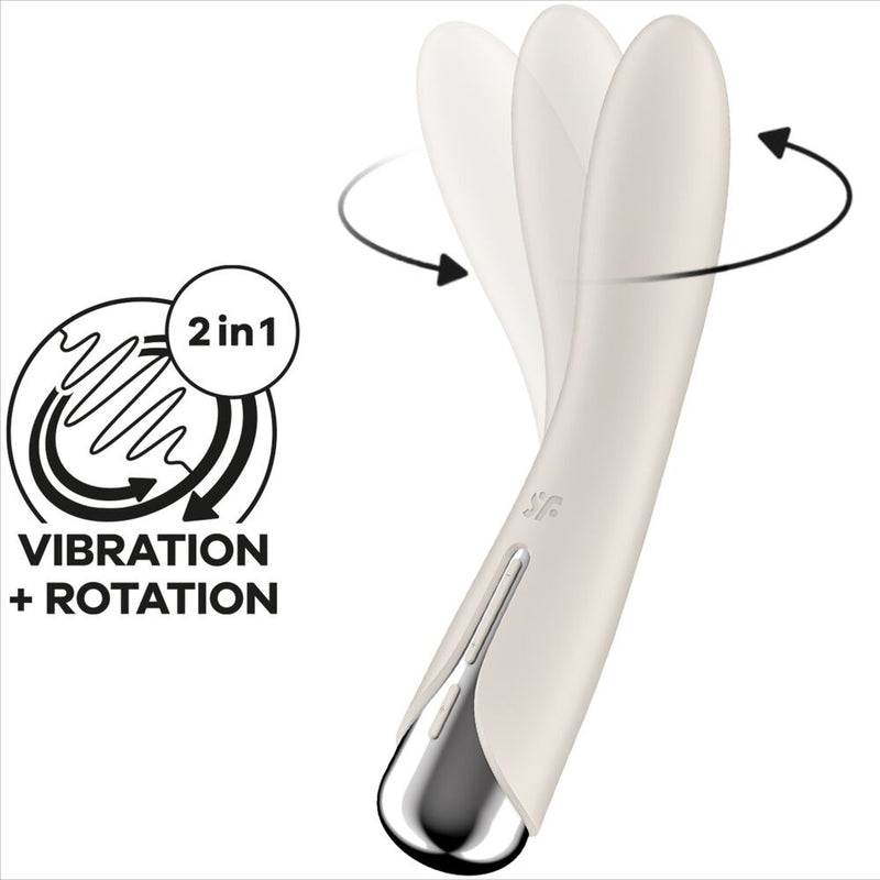 Satisfyer - vibratore rotatore spinning vibe 1 g-spot beige-5