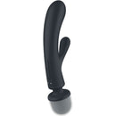Satisfyer - massaggiatore vibratore coniglio triple lover grigio-1