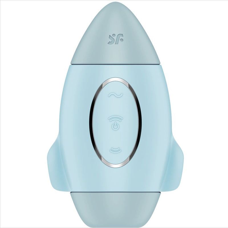 Satisfyer - mission control vibratore piccolo blu a doppio impulso