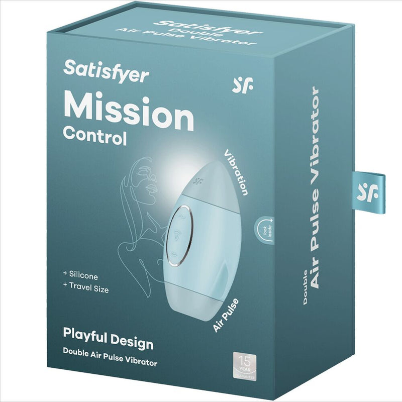 Satisfyer - mission control vibratore piccolo blu a doppio impulso-5