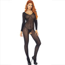 Leg avenue - bodystocking manica lunga nero-1