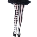 Leg avenue - collant arlequin nero/bianco