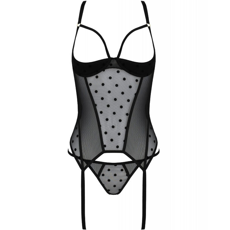 Passion - corsetto e perizoma marina nero s/m-2