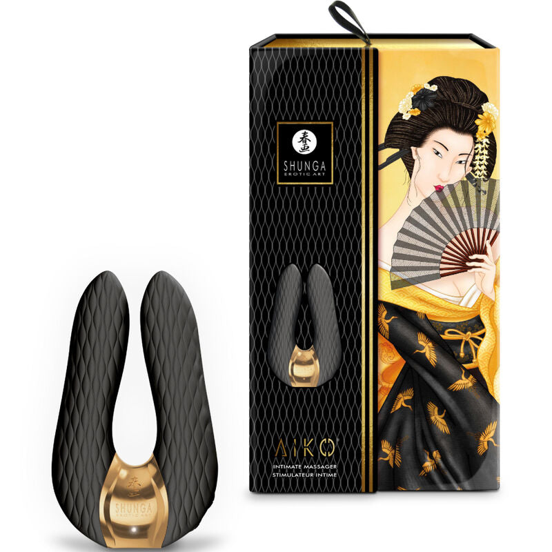 Shunga - massaggiatore intimo aiko nero-3