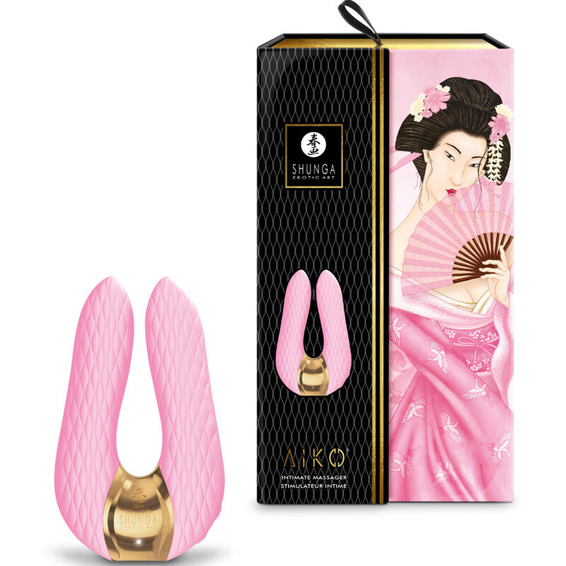 Shunga - massaggiatore intimo aiko rosa-3